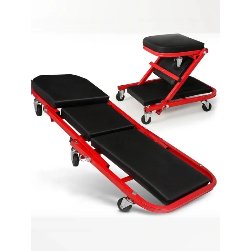 Garage Creeper Roller - Foldable Z Creeper 2in1 Rolling Folding