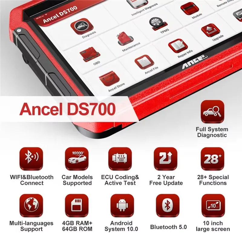 Professional Ancel DS700 OBDII - đánh giá và giá Auto Repair Shop Diagnostics
