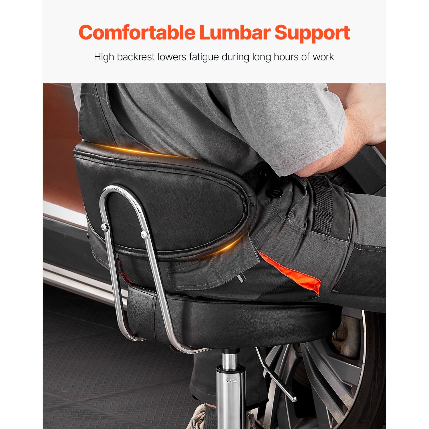Shop Stool with Backrest, Pneu - đánh giá và giá Garage Creeper Roller