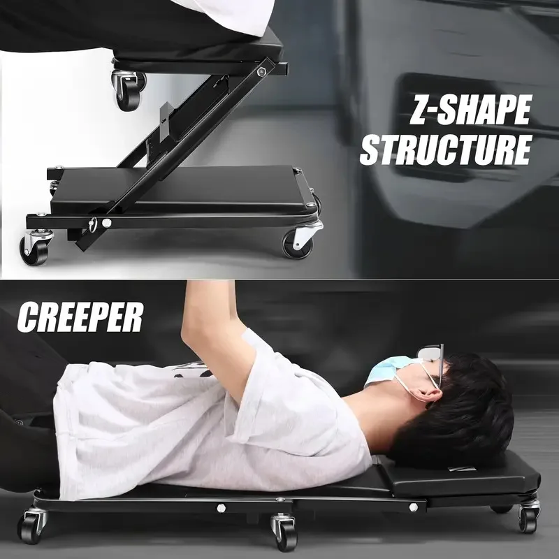 Folding Car Creeper Seat Work  - đánh giá và giá Garage Creeper Roller